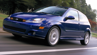 2002 SVT Focus in Sonic Blue